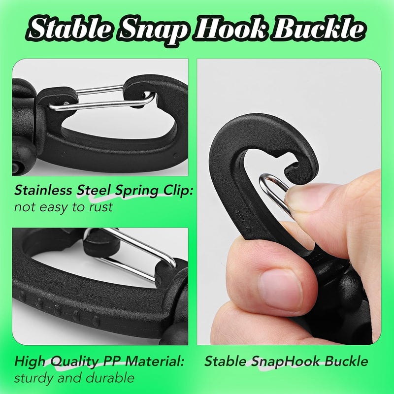 Dawitrly 3 Pieces Scuba Hose Holder Clip, Double BCD Hose Diving Clips with Snap Hook Buckle for Scuba Diving Snorkeling Equipment Accessories - Image 4